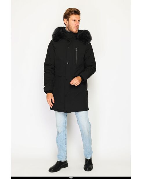 Doudoune longue imperméable isolation thermique -20 °C noire