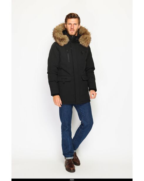 Doudoune imperméable isolation thermique -20 °C noire