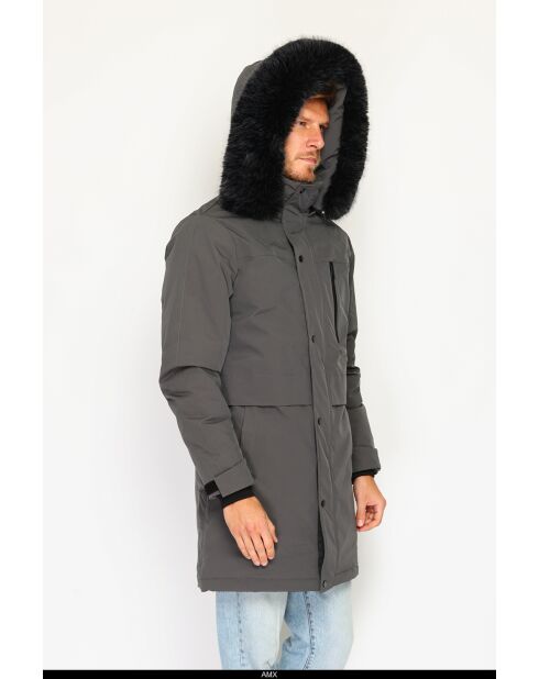 Doudoune longue imperméable isolation thermique -20 °C loup