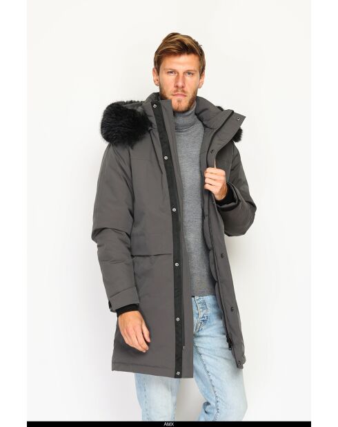 Doudoune longue imperméable isolation thermique -20 °C loup