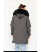 Doudoune longue imperméable isolation thermique -20 °C loup