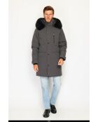 Doudoune longue imperméable isolation thermique -20 °C loup