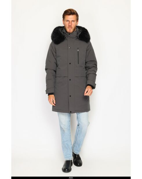 Doudoune longue imperméable isolation thermique -20 °C loup