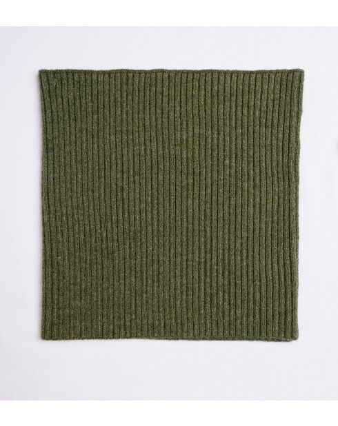 Tour de cou en Cachemire mélangé à côtes ajusté 12 fils vert