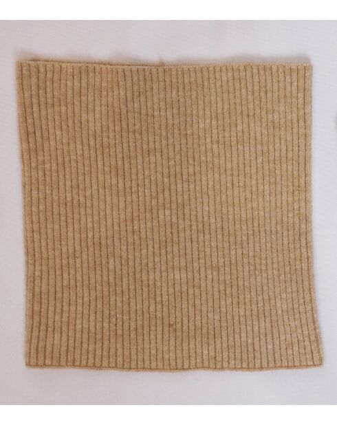 Tour de cou en Cachemire mélangé à côtes ajusté 12 fils désert