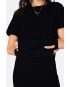 Girocollo nero in misto cashmere a 4 strati