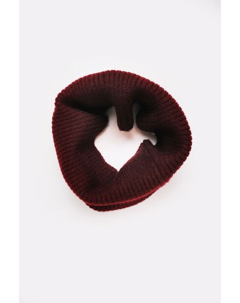 Girocollo bordeaux in misto cashmere a 7 fili