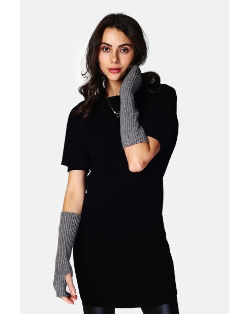 Muffole a costine in flanella misto cashmere a 8 strati