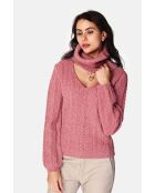 Girocollo in palissandro misto cashmere a 4 strati