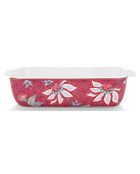 Plat de Cuisson en Porcelaine rectangulaire Flower Festival rose - 18.5x6.7x27.4 cm