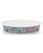 Plat de Cuisson en Porcelaine rond Flower Festival bleu - 26x5.7x26 cm