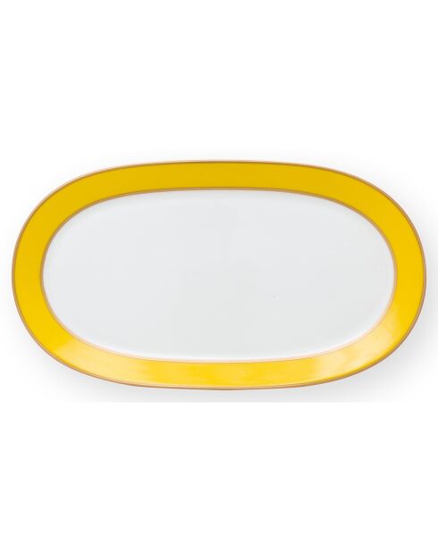 Plat rectangulaire Pip Chique jaune - 15.5x2x28.5 cm
