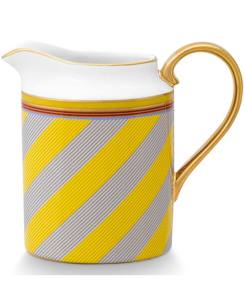 Pot à crème en Porcelaine Pip Chique jaune - 6.5x10.5x12.5 cm