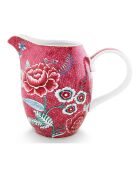 Grand Pot à crème en Porcelaine Flower Festival rose - 7.6x15.4x19.2 cm