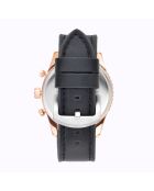 Montre Homme Quartz par Pascal Szerman en Cuir noire