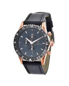 Montre Homme Quartz par Pascal Szerman en Cuir noire