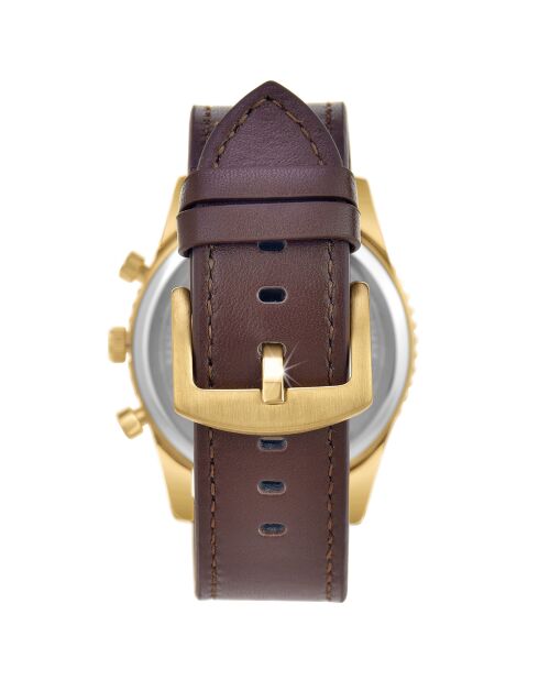 Montre Homme Quartz par Pascal Szerman en Cuir marron