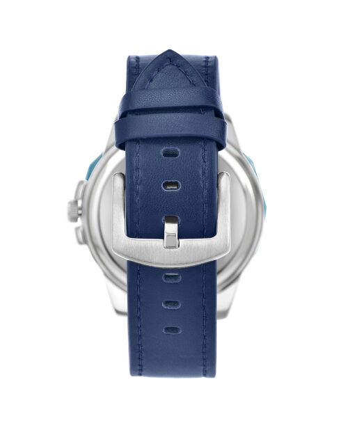 Montre Homme Quartz par Pascal Szerman en Cuir bleue