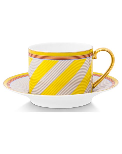 Paire tasse à thé Pip Chique jaune - 14.5x7.3x14.5 cm