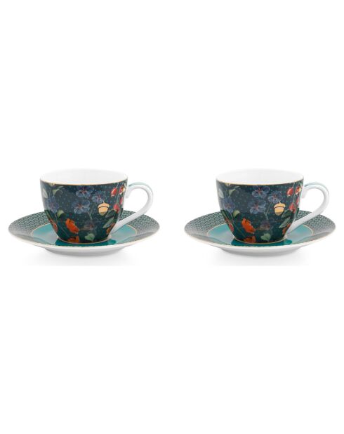 2 Tasses à café Winter Wonderland vertes - 13.2x9x13.5 cm