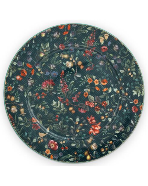 Porzellanteller, Design „Blaues Winterwunderland“, D 31 cm, 2 Stück