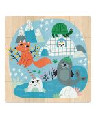 3 puzzles Animaux du monde - 16 pièces