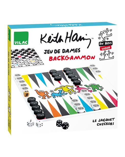 Keith Haring dam-/backgammonspel - 12 jaar en ouder