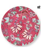 Porzellanteller, Durchmesser 31 cm, Pink Flower Festival, 2 Stück