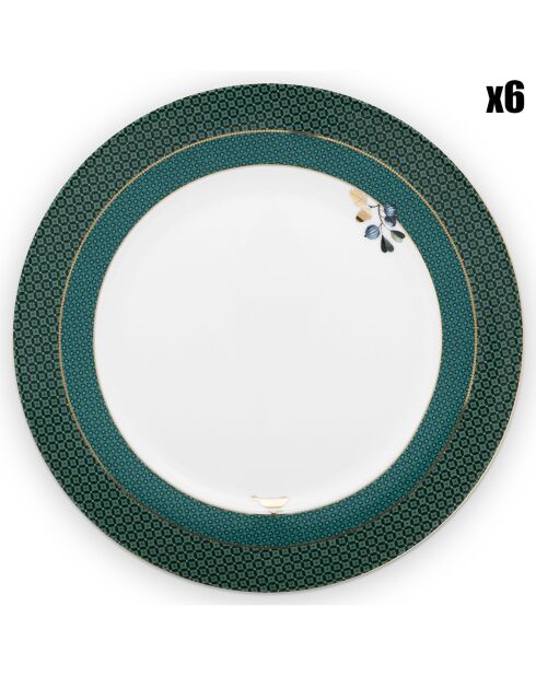 Porzellanteller, 26 cm, Grün, Winter Wonderland, 6 Stück