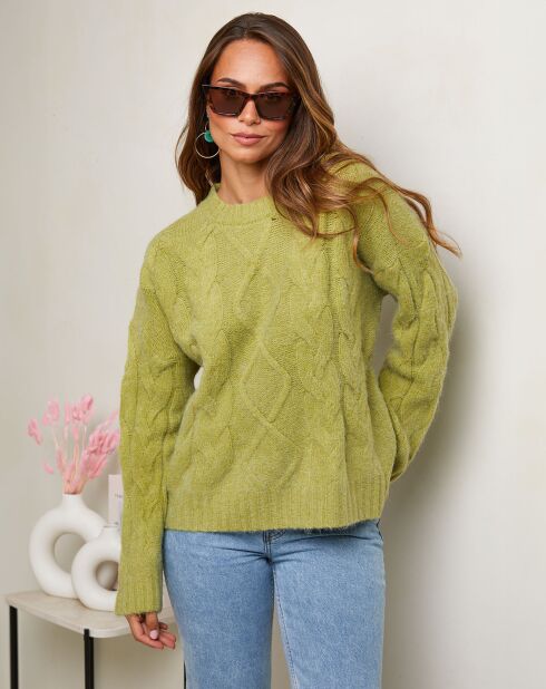 Pull Romane vert