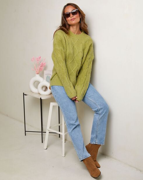 Pull Romane vert