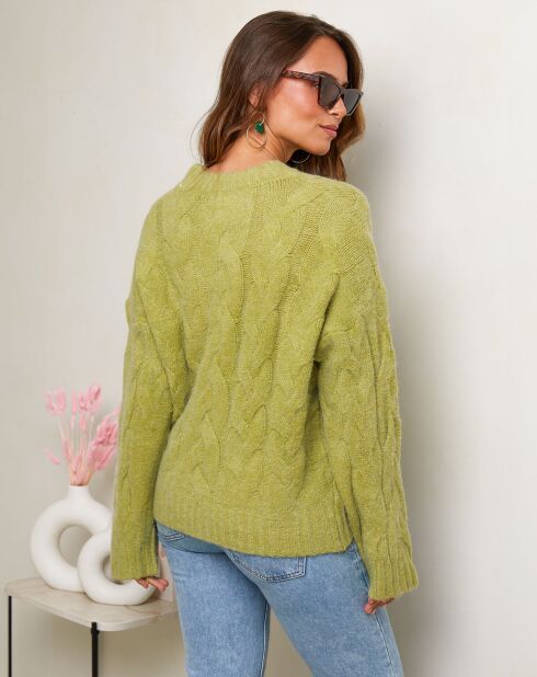 Pull Romane vert