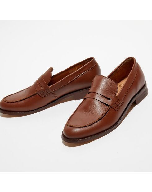 Mocassins en Cuir Juliette cognac