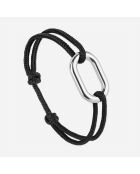 Schwarz versilbertes Prow Link Armband