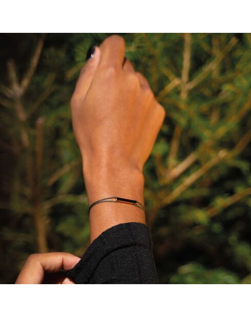 Khakifarbenes, vergoldetes Advanced Bar-Armband