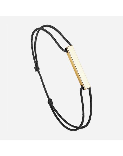Zwart vergulde Wandering Bar-armband