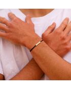 Zwart vergulde Wandering Bar-armband