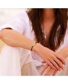 Zwart vergulde Wandering Bar-armband