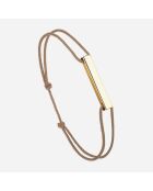 Bracciale Quest Bar placcato in oro tortora