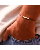 Bracciale Quest Bar placcato in oro tortora