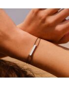 Gap Bar-Armband in Taupe, versilbert