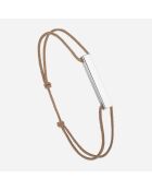 Gap Bar-Armband in Taupe, versilbert