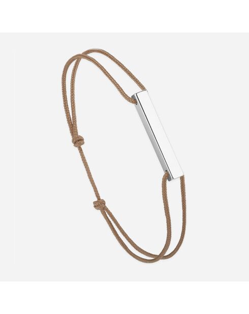Gap Bar-Armband in Taupe, versilbert