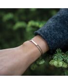 Gap Bar-Armband in Taupe, versilbert