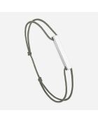 Khakifarbenes versilbertes Tocade Bar-Armband