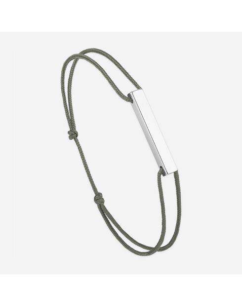 Khakifarbenes versilbertes Tocade Bar-Armband