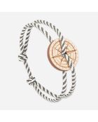 Rose Sales Grove armband in kaki/wit hout