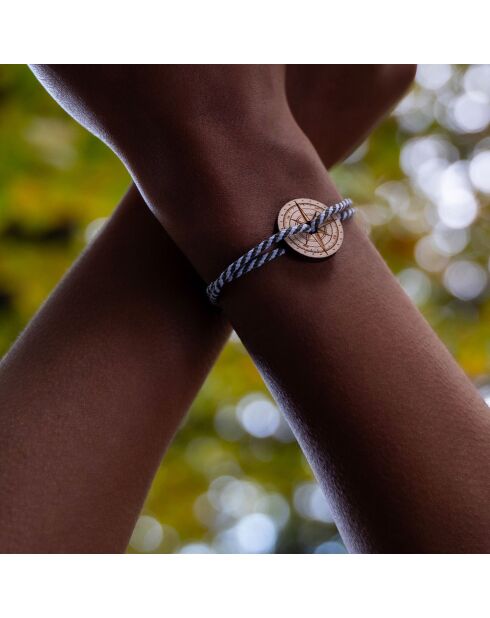 Rose Sales Grove armband in kaki/wit hout