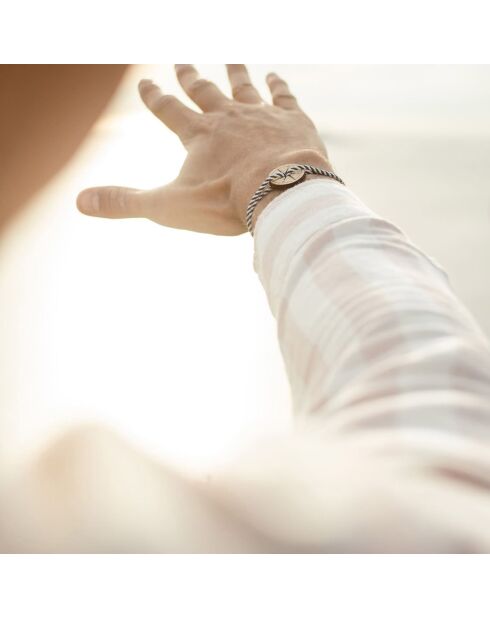 Rose Sales Grove armband in kaki/wit hout