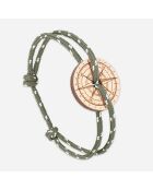 Pink Sales Leafy Armband aus khakifarbenem und weißem Holz